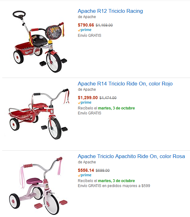 Precio de triciclo apache deals en aurrera